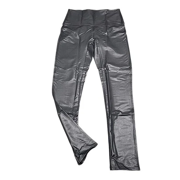 Jane and Bleecker Womens Faux Leather Leggings Pull On Pants X-Large Size Black - Picture 1 of 9